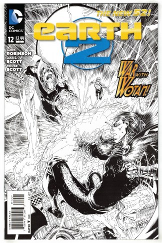 Earth 2 #12 Brett Booth Sketch Inks Variant DC 2012 New 52 NM
