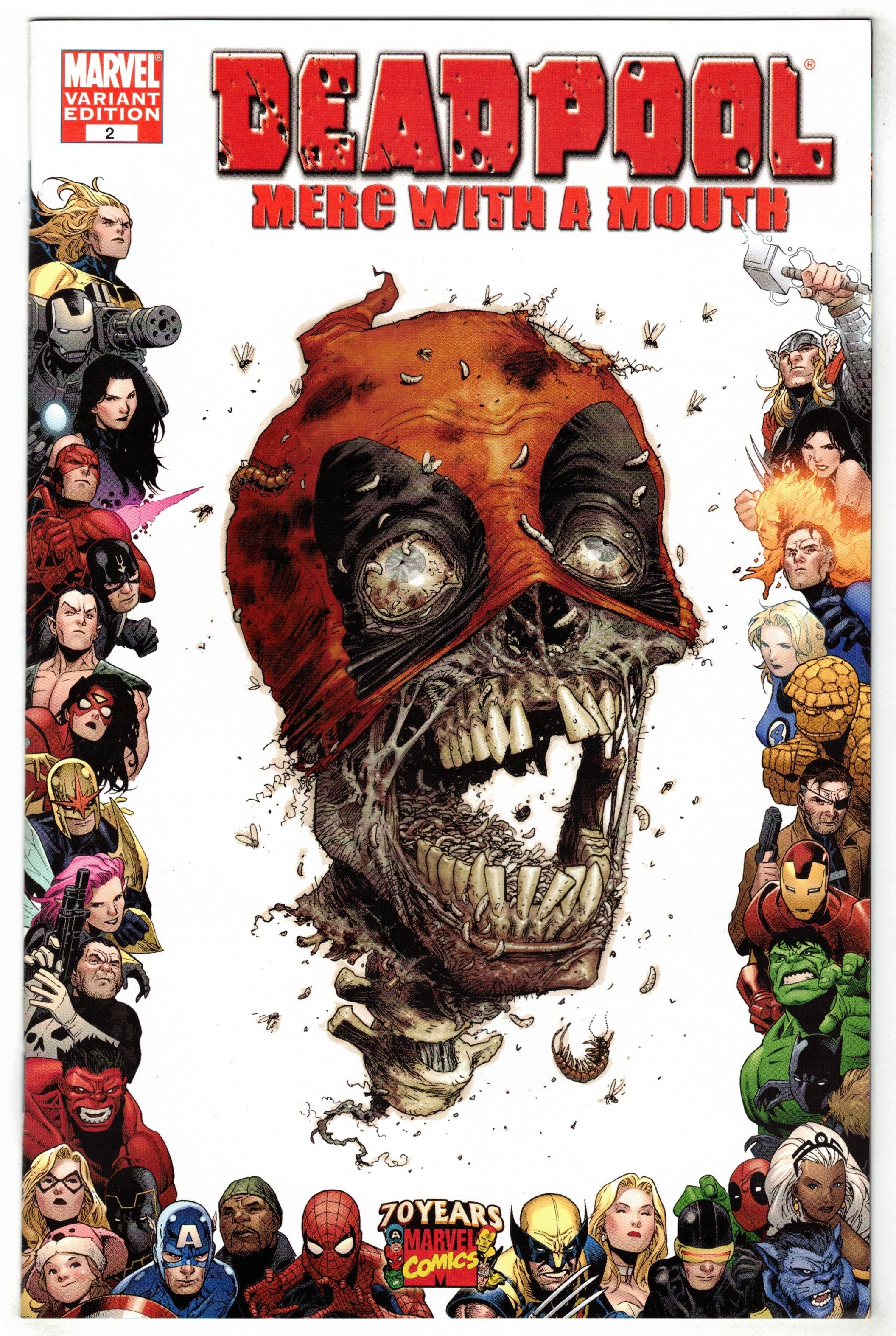 Deadpool Merc With a Mouth #2 1:10 Tony Moore Zombie Frame Variant VFNM –  Ultimate Comics