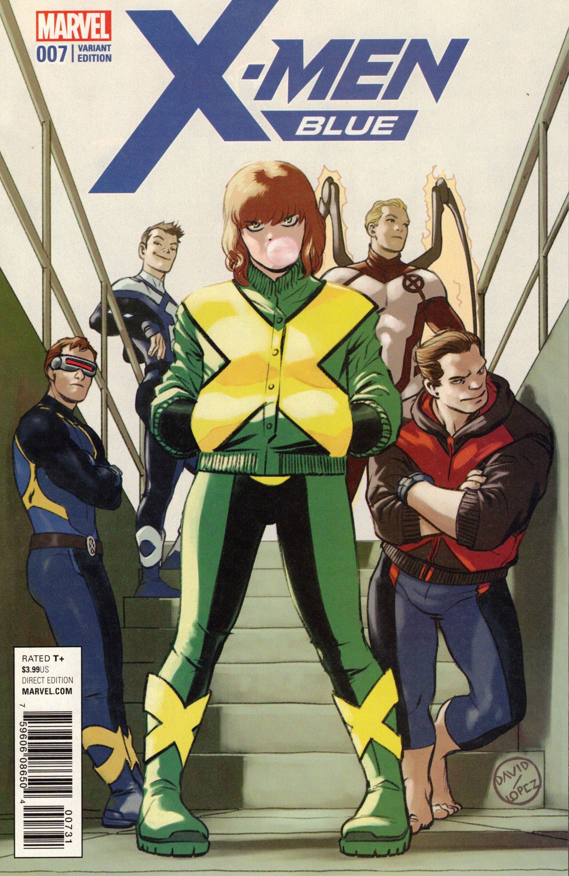 X-Men Blue #7 1:25 David Lopez Variant Cullen Bunn Marvel 2017