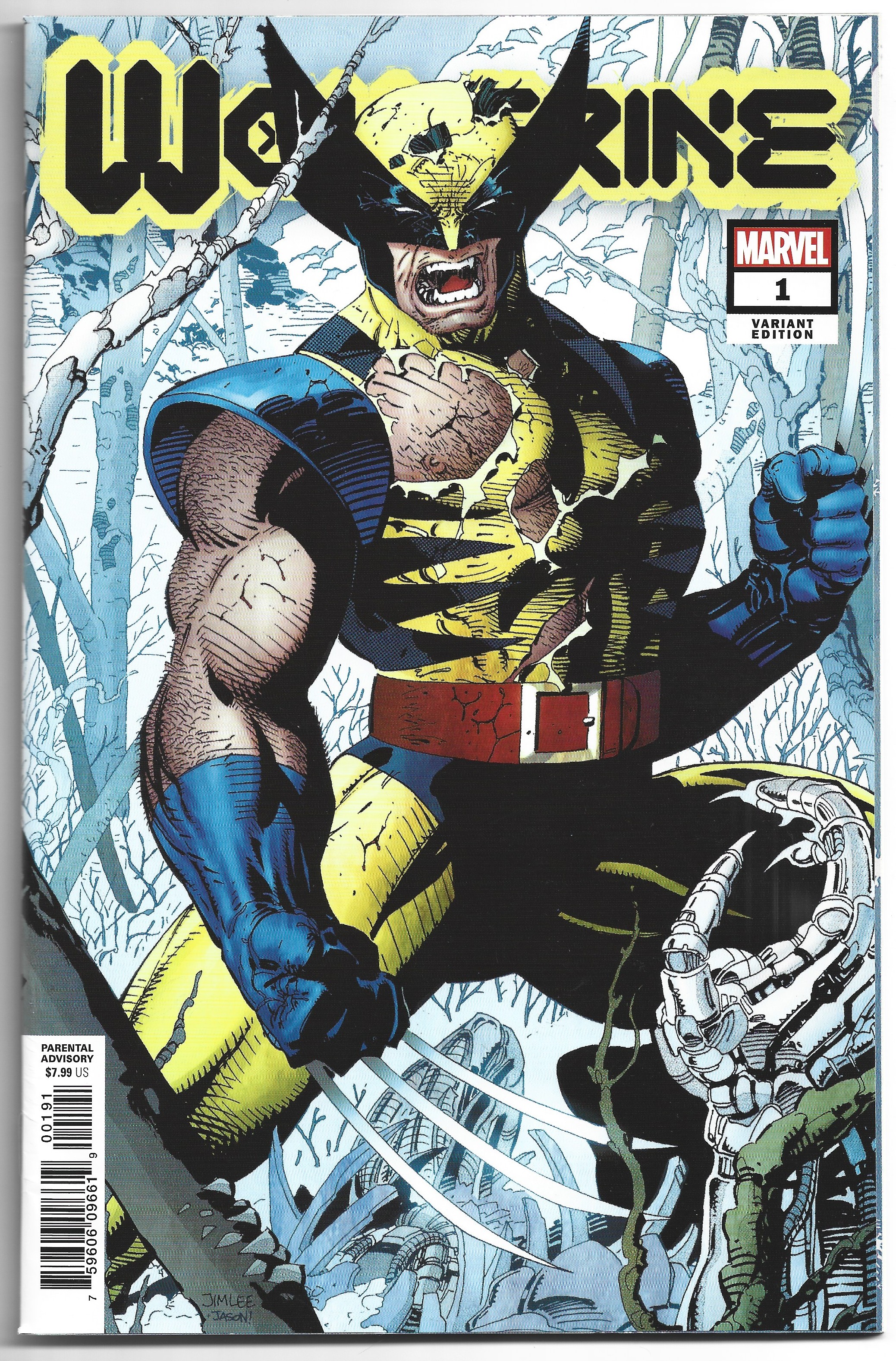 WOLVERINE #1 ダイカットヴァリアント アメコミリーフ Wolverine #1 1:100 Jim Lee Hidden Gem Color Variant Marvel 2020 VF