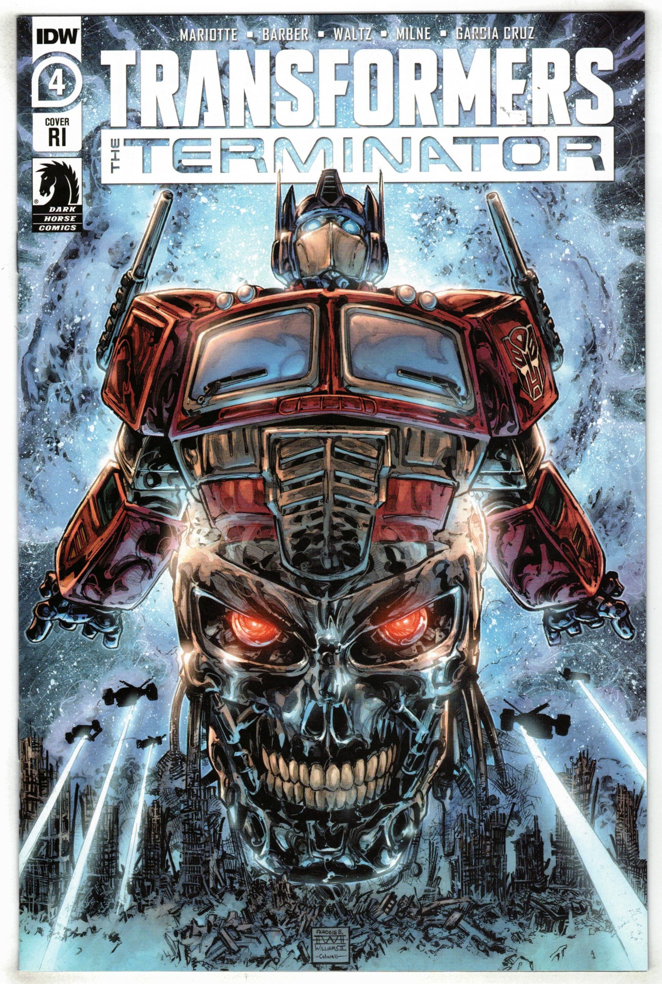 Transformers Terminator #4 1:10 Freddie Williams Variant IDW 2020