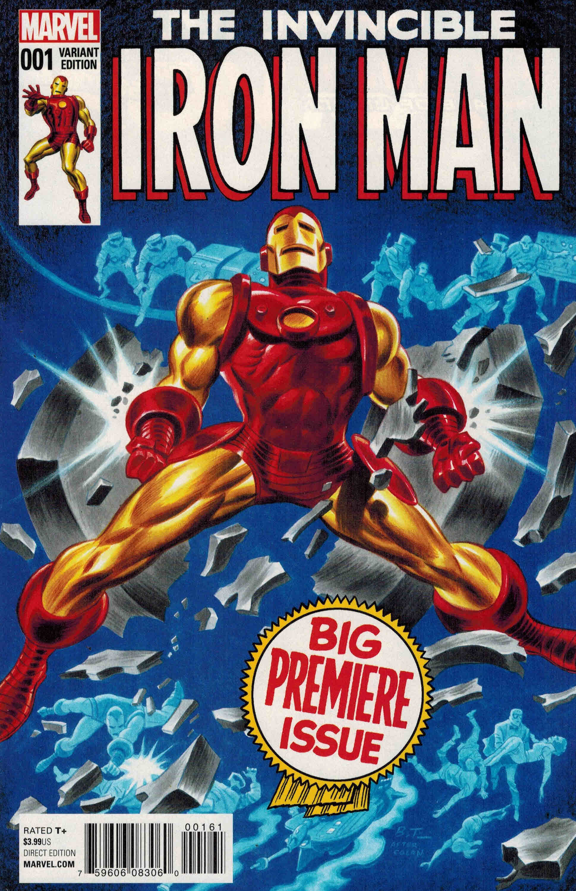 Invincible Iron Man #1 1:25 Bruce Timm Classic Variant Marvel 2015 ANAD ...