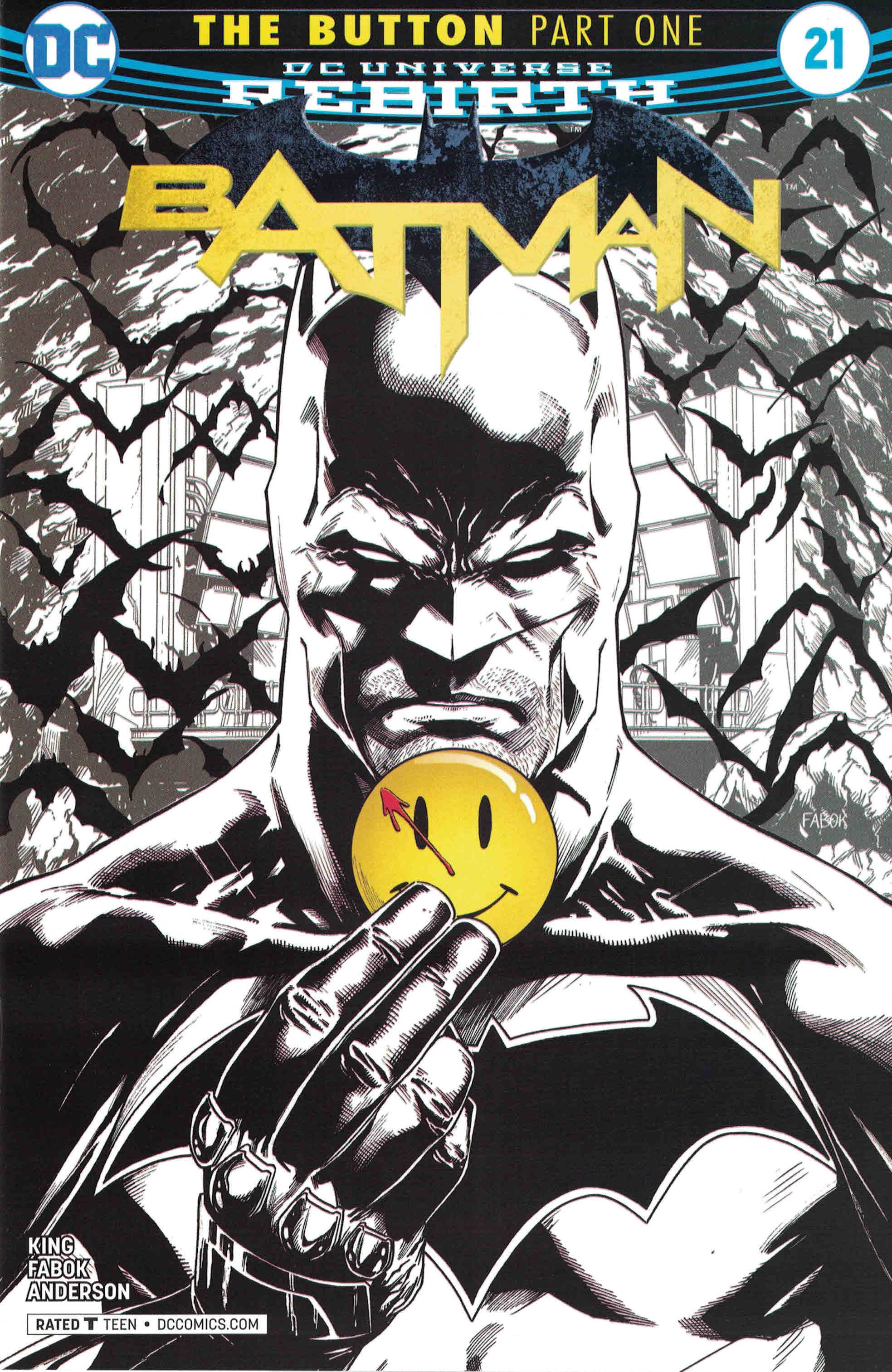 Batman #21 Retailer Summit C2E2 Exclusive Sketch Variant Button Rebirth ...