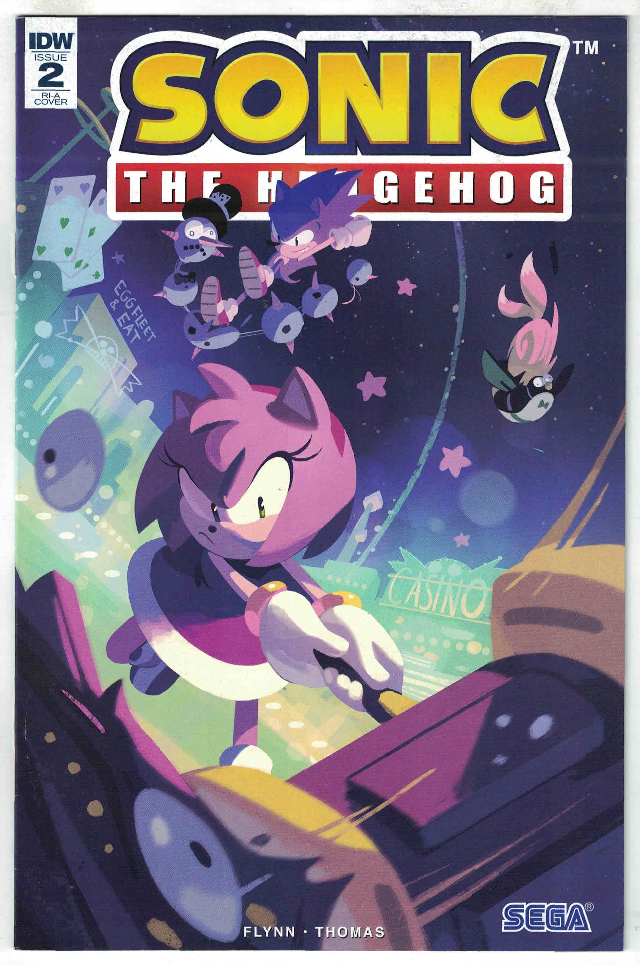 Sonic the Hedgehog #2 1:10 Nathalie Fourdraine Variant RI-A IDW 2018 VF ...