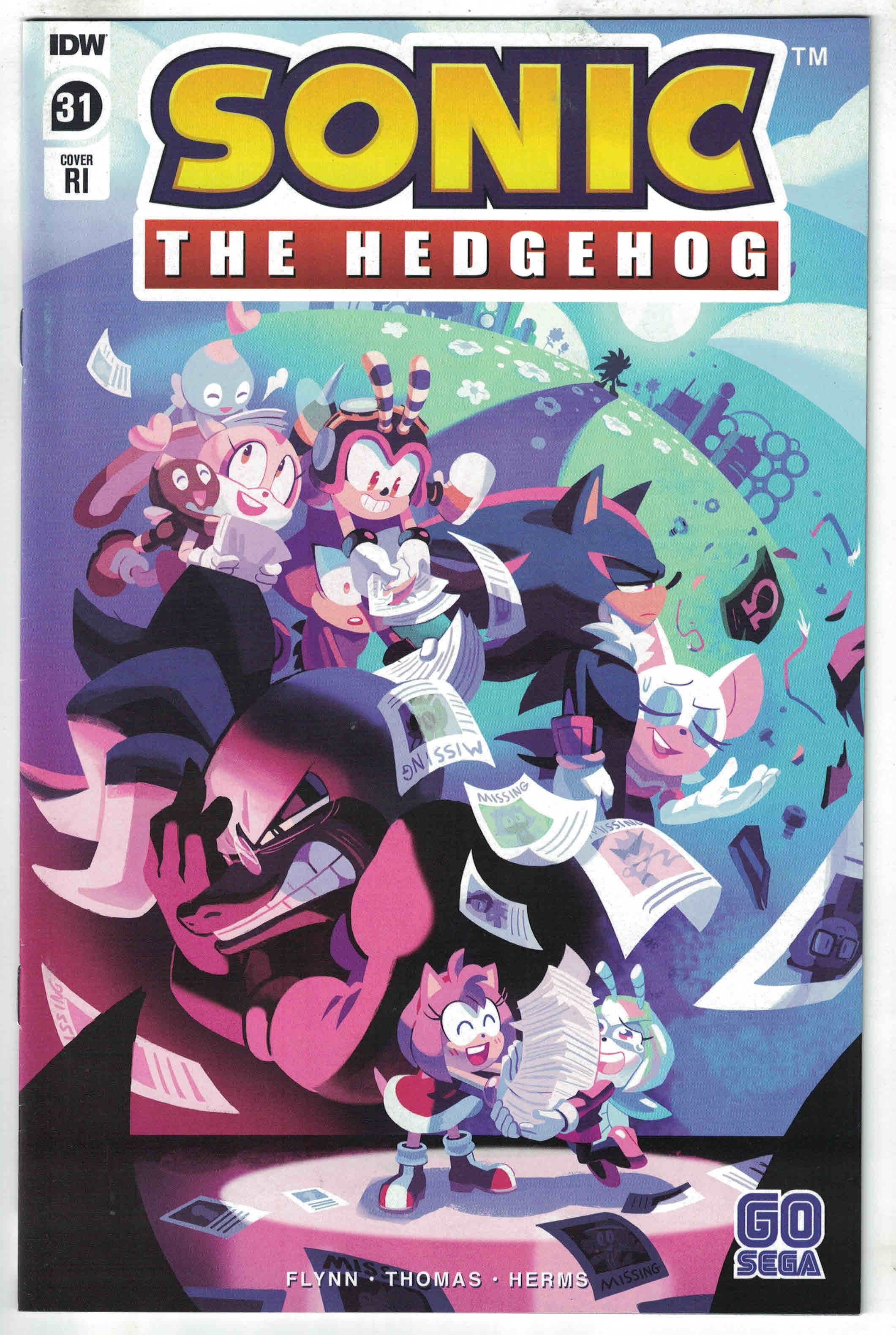 Sonic the Hedgehog #31 1:10 Nathalie Fourdraine RI Variant IDW 2018 VF ...
