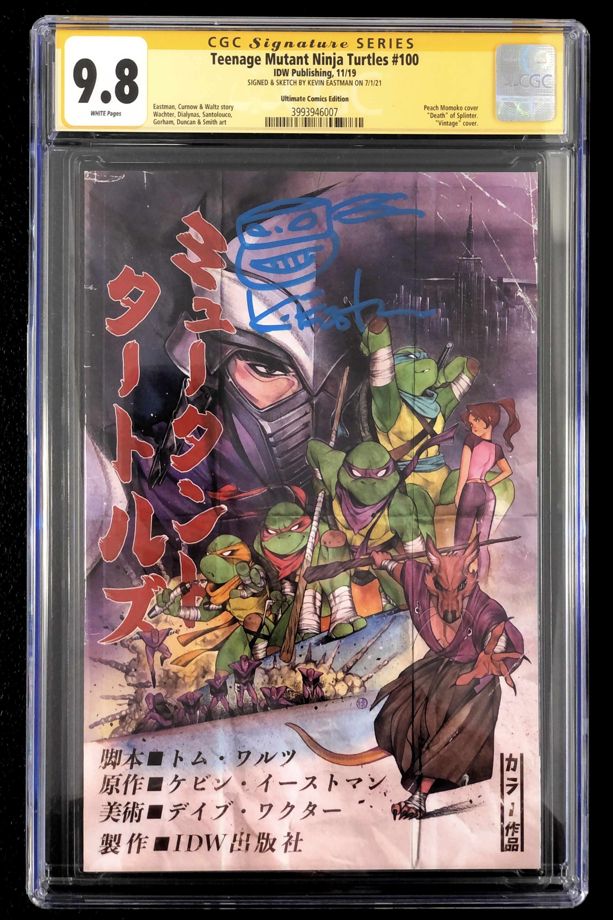 Teenage Mutant Ninja Turtles #100 Peach Momoko CGC 9.8 Signed