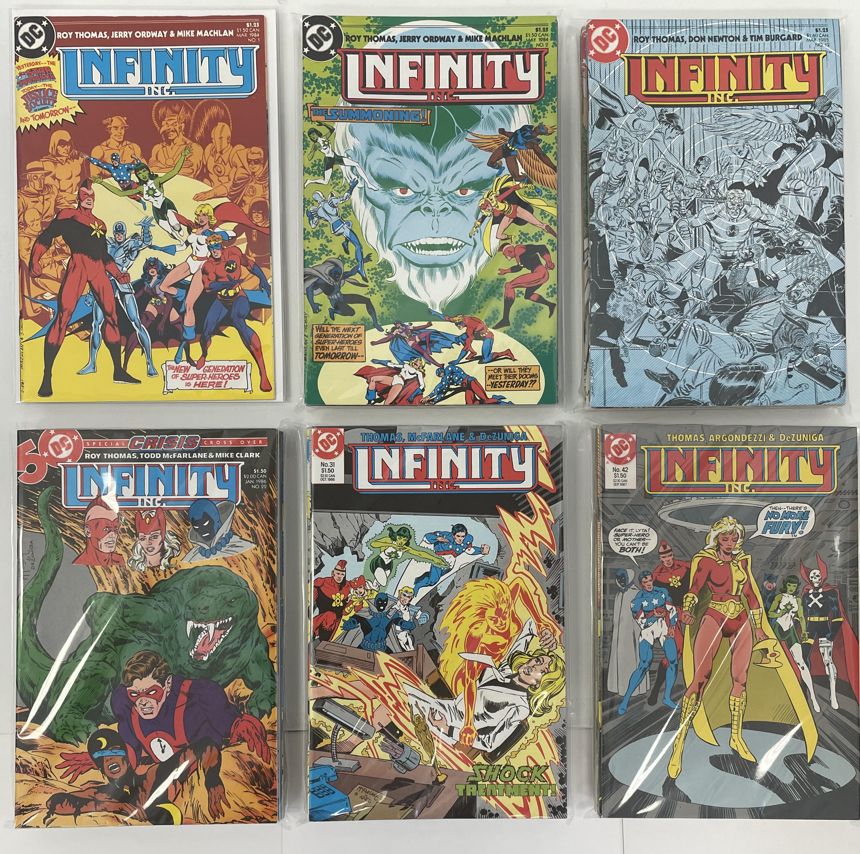 Infinity Inc. #1-53 + Annuals Full Series Roy Thomas McFarlane DC 1984 ...