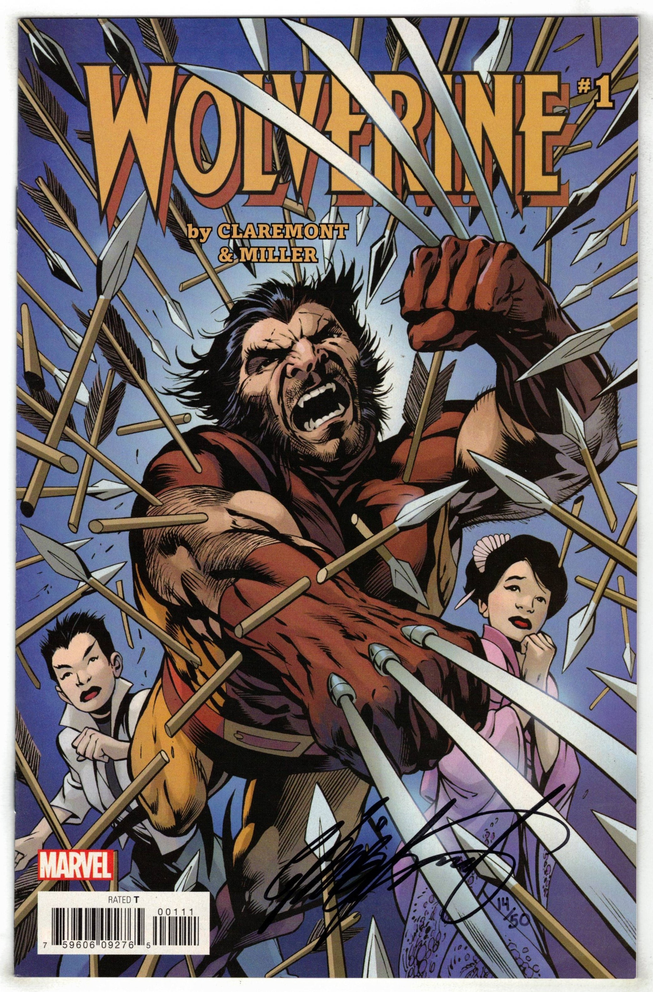 WOLVERINE #1 ダイカットヴァリアント アメコミリーフ Wolverine by Claremont & Miller #1 Alan Davis Var Signed