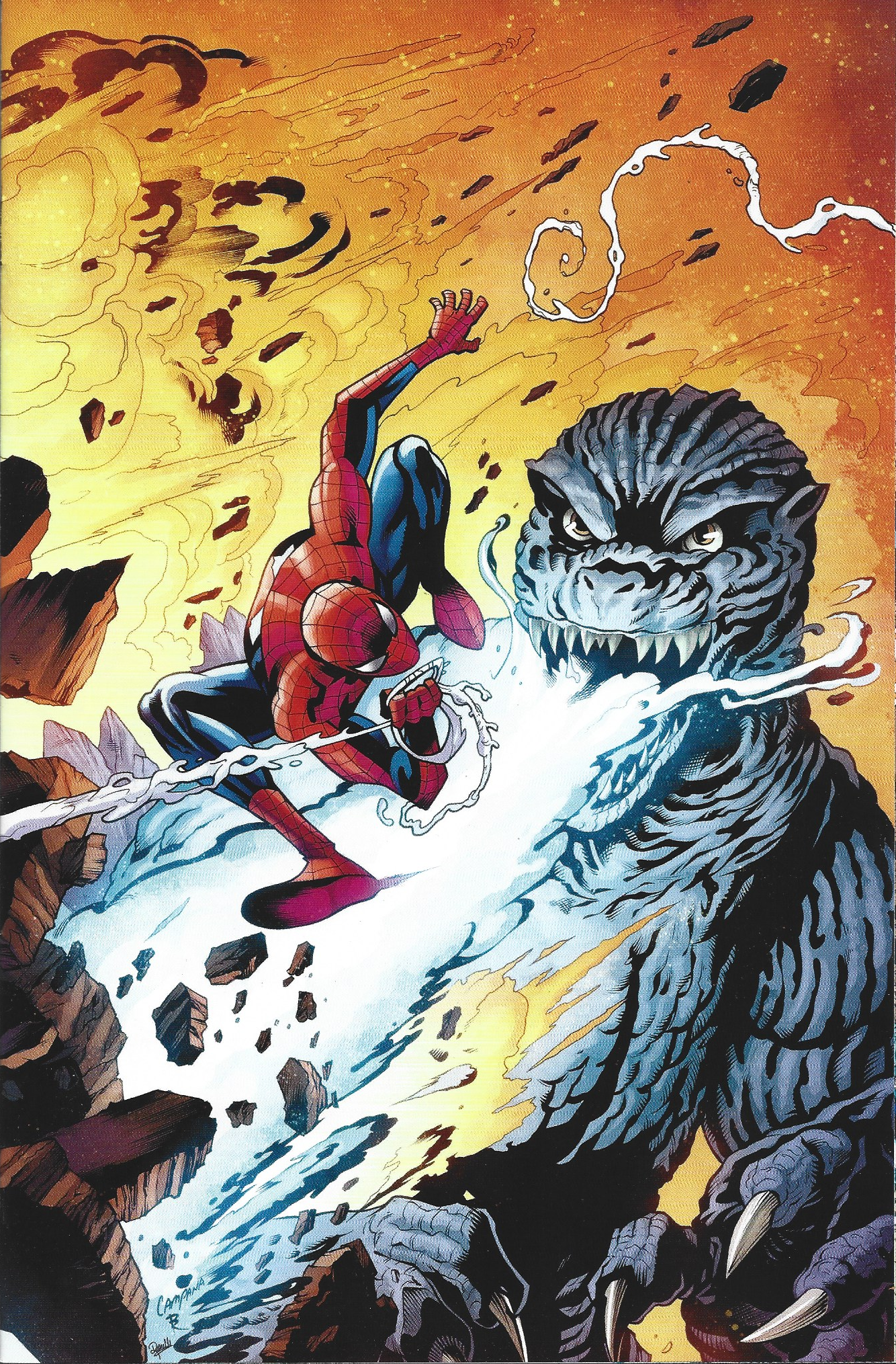 ト*ー様 予告チラシ　marvel まとめ売り Godzilla vs Spider-Man #1 1:100 Chris Campana Virgin Variant